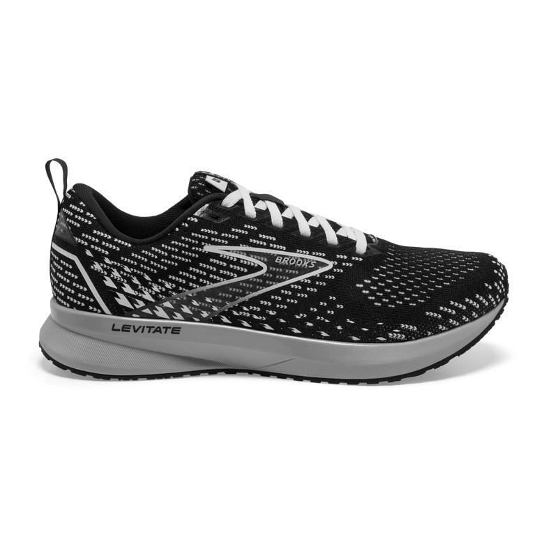 Brooks Womens Levitate 5 Road Running Shoes - Black/Grey/White (645328-GPX)